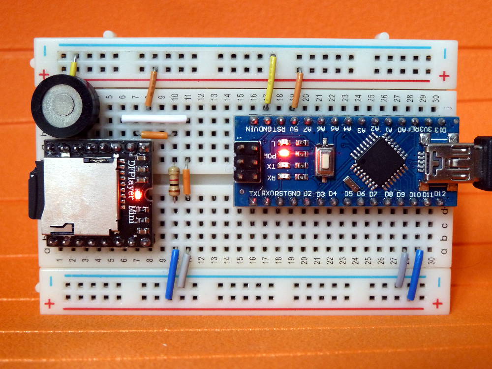 Test d’un module DFPlayer avec un Arduino nano