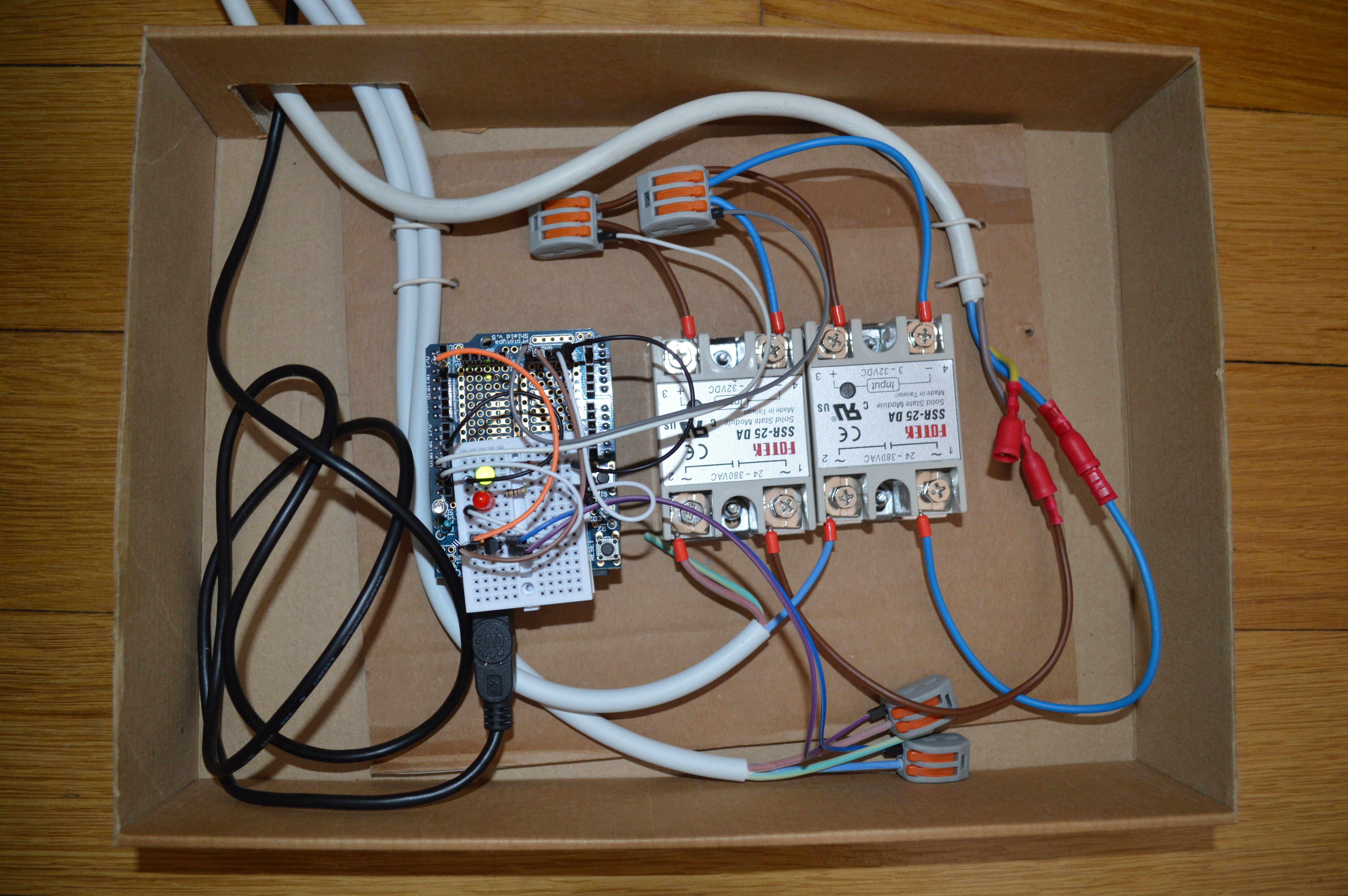 Prototype sur veroboard commande relai solid state avec Arduino UNO