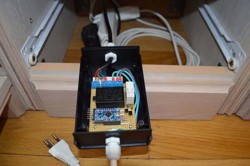 Prototype sur veroboard commande relai bistable avec Arduino Pro Mini